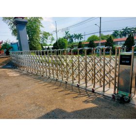 Cửa Cổng Xếp Bình Phươc. Cổng Xếp Inox - nhôm Chơn Thành. Trụ Barrier  Thanh Chắn. Barie Hàng Rào Chơn Thành Tỉnh Bình Phước nhập khẩu giá rẻ 